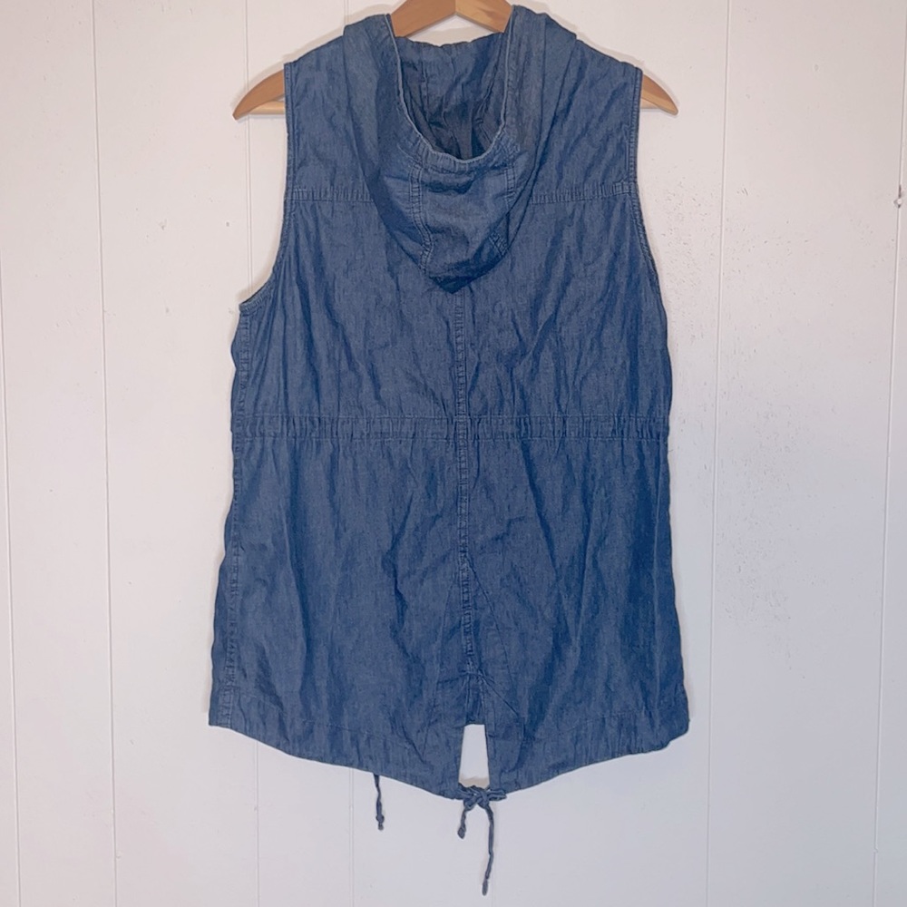 Vintage Rosio Denim Sleeveless Utility Vest Jacket - Picture 3 of 12